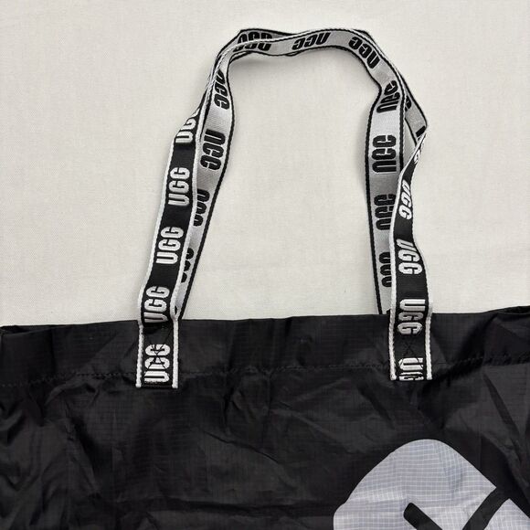 UGG Packable Tote Bag Black White Logo Print - Picture 3 of 9